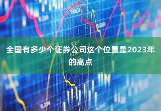 全国有多少个证券公司这个位置是2023年的高点