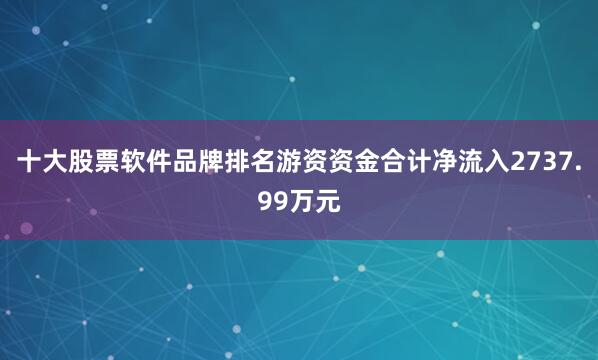十大股票软件品牌排名游资资金合计净流入2737.99万元